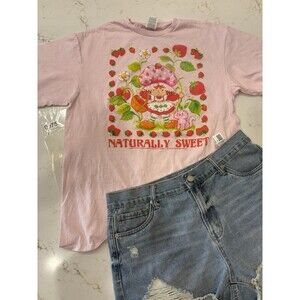 Strawberry Shortcake Naturally Sweet Pink T-Shirt VIEW Photos For Size Large